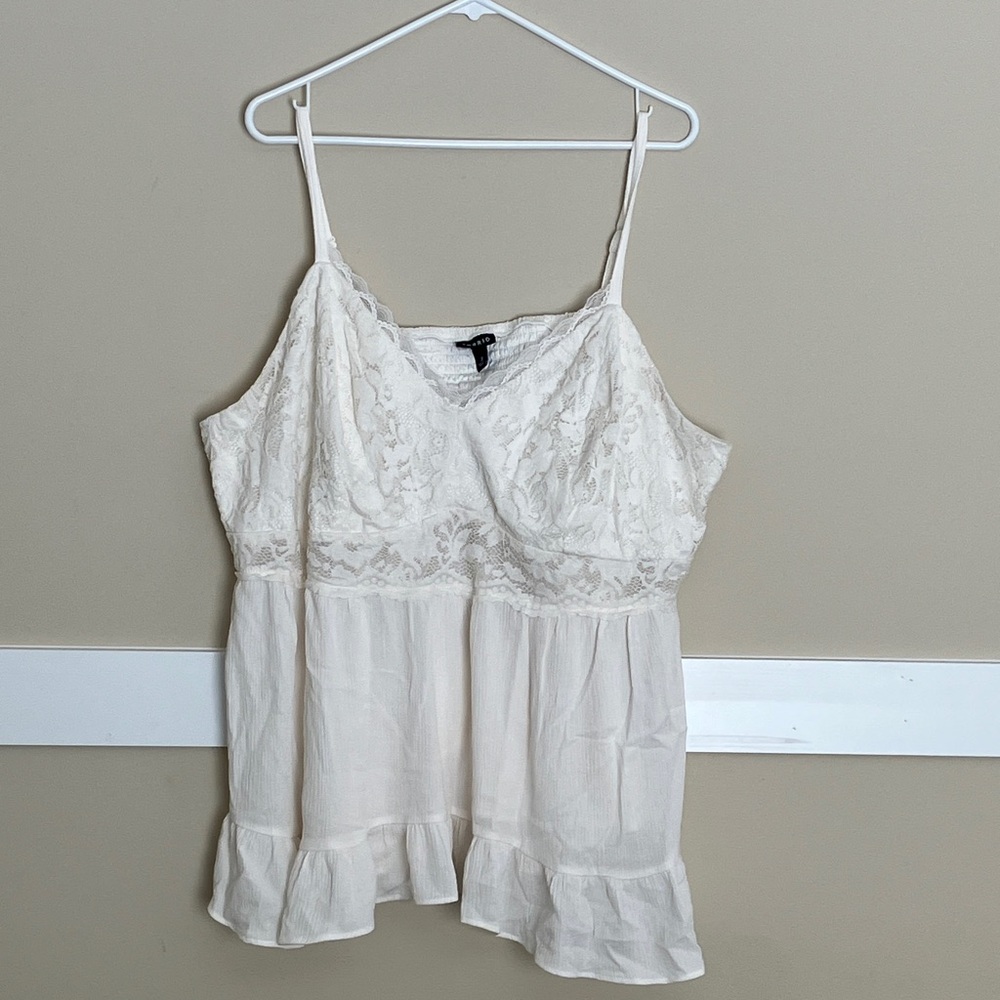 Torrid Lace and Ruffle Tank